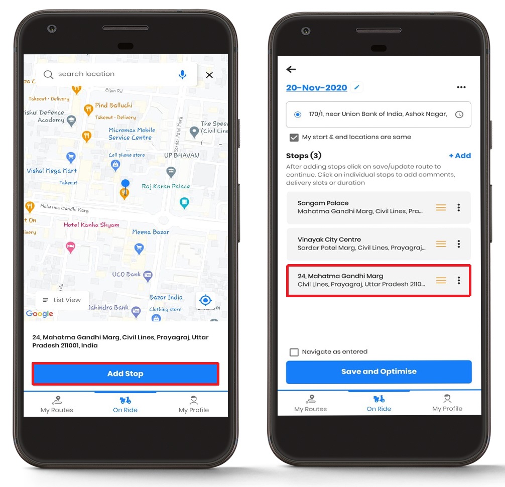 Creating a New Route in Zeo Route Planner, Zeo Route Planner