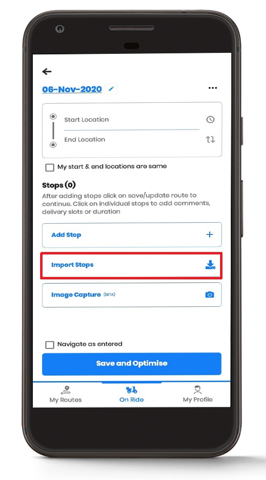 Wéi Import Excel an Zeo Route Planner, Zeo Route Planner