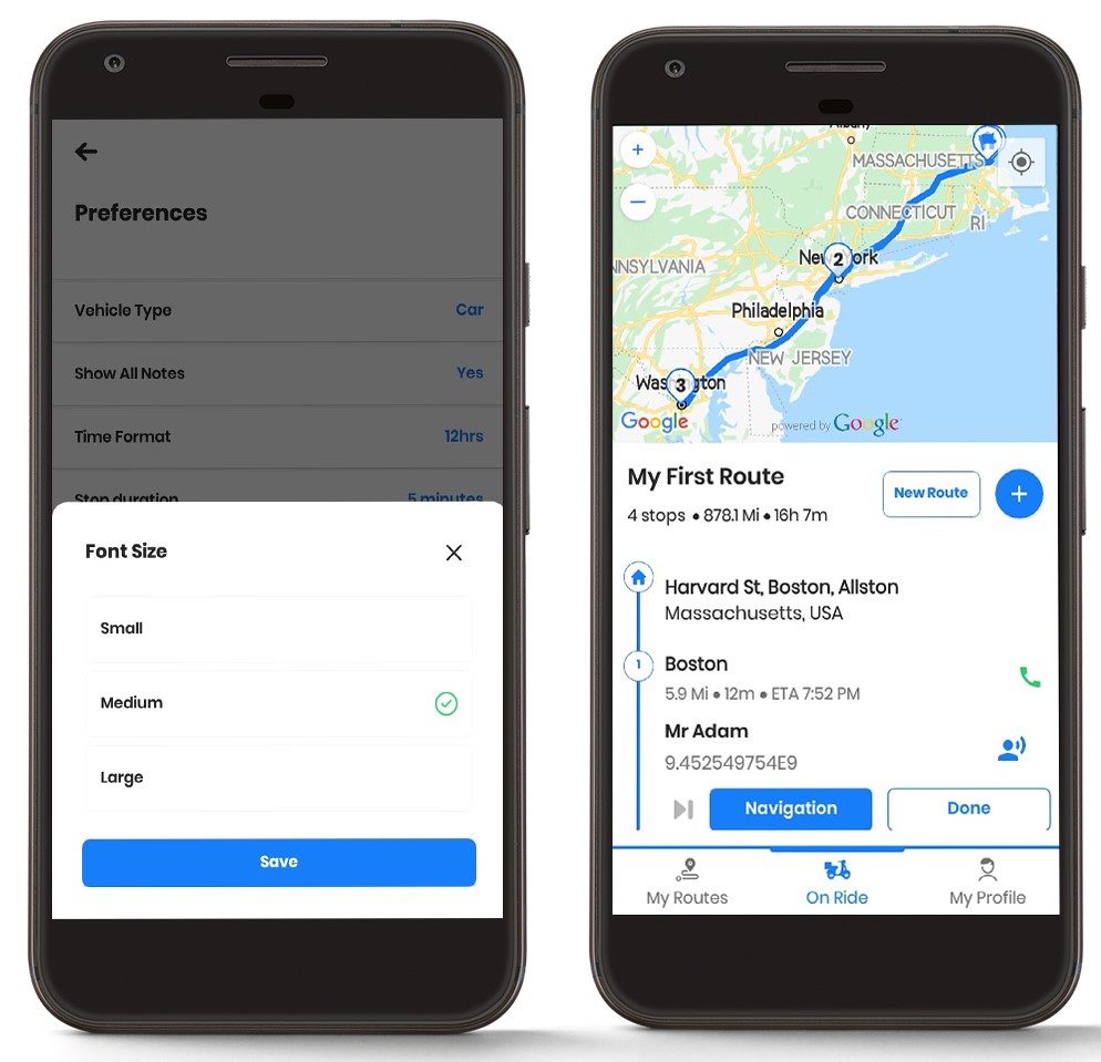 Zeo Route Planner, Zeo Route Planner-da sozlamalarni qanday o'zgartirish mumkin