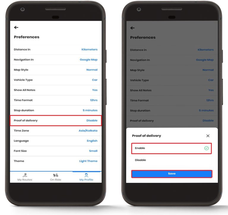How to enable Proof of Delivery in the Zeo Route Planner, Zeo Route Planner