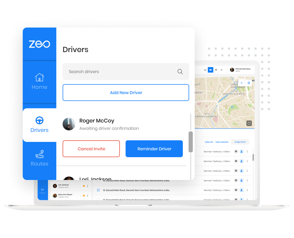 Zeo Fleet Features, Zeo Route Planner