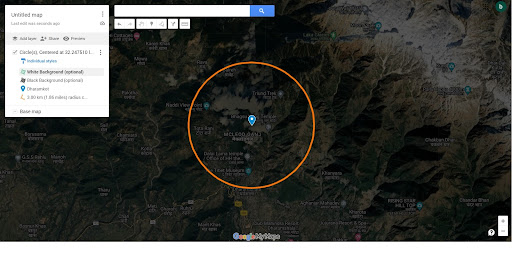 How to Draw a Radius on Google Maps with My Maps & Circle Plot?, Zeo Route Planner