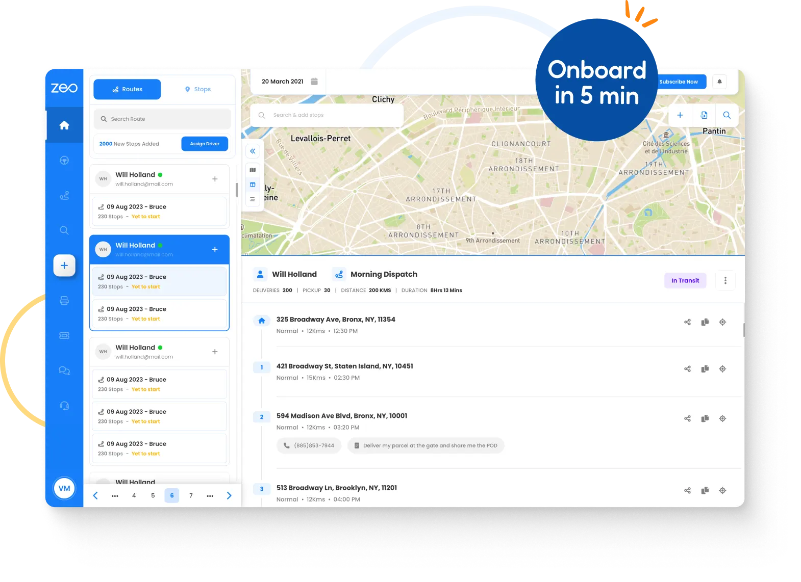 Zeo Route Planner Flota, Zeo Route Planner