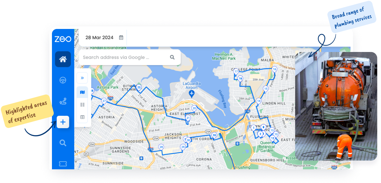 Programu ya Biashara ya Septic, Mpangaji wa Njia ya Zeo